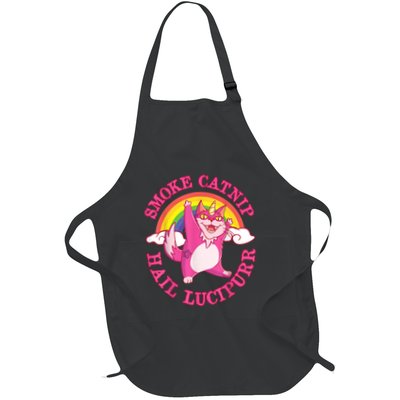 Caticorn Pink Cat Unicorn Rainbow Smoke Catnip Hail Lucipurr Apron