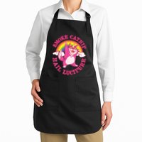 Caticorn Pink Cat Unicorn Rainbow Smoke Catnip Hail Lucipurr Apron