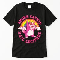 Caticorn Pink Cat Unicorn Rainbow Smoke Catnip Hail Lucipurr Tall T-Shirt