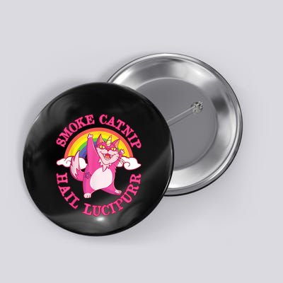 Caticorn Pink Cat Unicorn Rainbow Smoke Catnip Hail Lucipurr Button