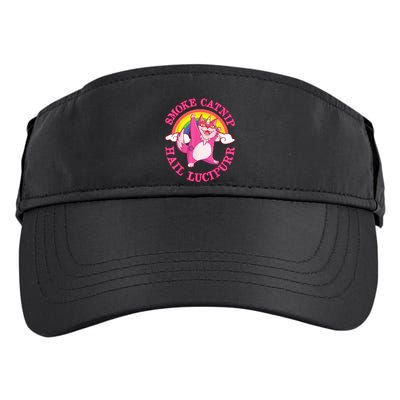 Caticorn Pink Cat Unicorn Rainbow Smoke Catnip Hail Lucipurr Adult Drive Performance Visor