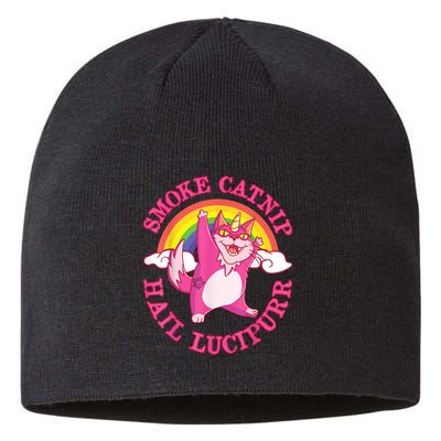 Caticorn Pink Cat Unicorn Rainbow Smoke Catnip Hail Lucipurr Sustainable Beanie
