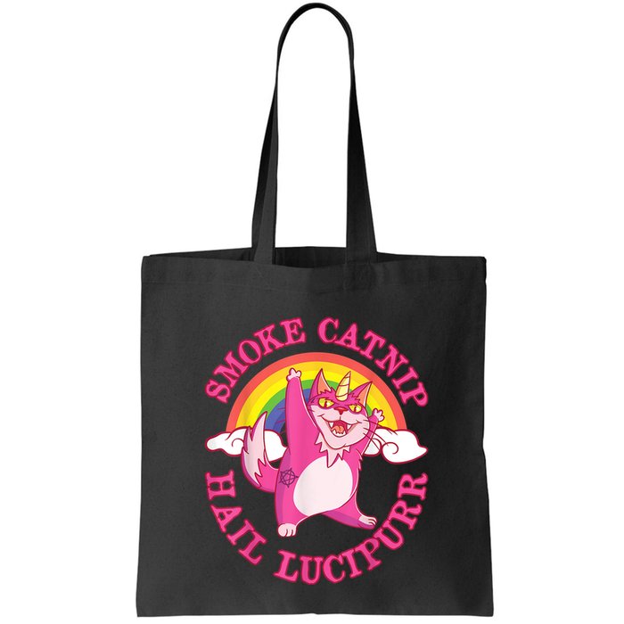 Caticorn Pink Cat Unicorn Rainbow Smoke Catnip Hail Lucipurr Bag