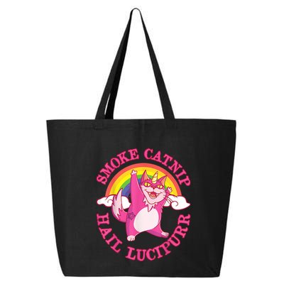 Caticorn Pink Cat Unicorn Rainbow Smoke Catnip Hail Lucipurr 25L Jumbo Tote