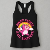 Caticorn Pink Cat Unicorn Rainbow Smoke Catnip Hail Lucipurr Womens Tank Top