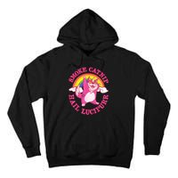 Caticorn Pink Cat Unicorn Rainbow Smoke Catnip Hail Lucipurr Tall Hoodie