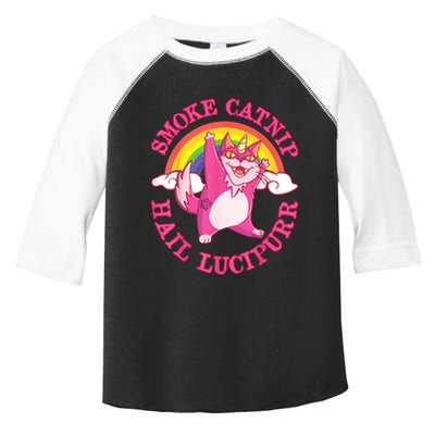 Caticorn Pink Cat Unicorn Rainbow Smoke Catnip Hail Lucipurr Toddler Fine Jersey T-Shirt