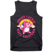 Caticorn Pink Cat Unicorn Rainbow Smoke Catnip Hail Lucipurr Tank Top