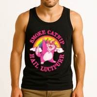 Caticorn Pink Cat Unicorn Rainbow Smoke Catnip Hail Lucipurr Tank Top