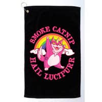 Caticorn Pink Cat Unicorn Rainbow Smoke Catnip Hail Lucipurr Golf Towel