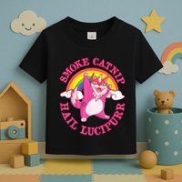 Caticorn Pink Cat Unicorn Rainbow Smoke Catnip Hail Lucipurr Toddler T-Shirt