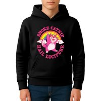 Caticorn Pink Cat Unicorn Rainbow Smoke Catnip Hail Lucipurr Kids Hoodie