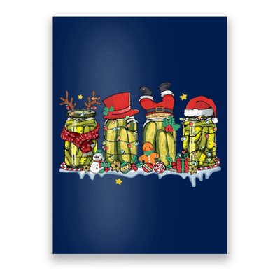 Canned Pickles Christmas Light Retro Homemade Pickle Jar Poster