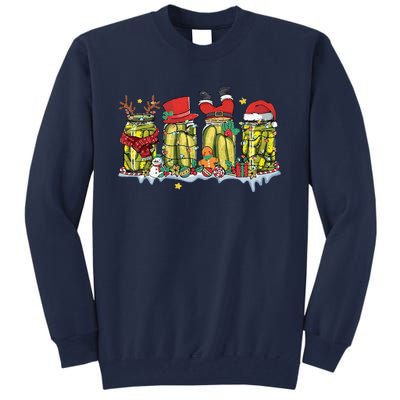 Canned Pickles Christmas Light Retro Homemade Pickle Jar Tall Sweatshirt