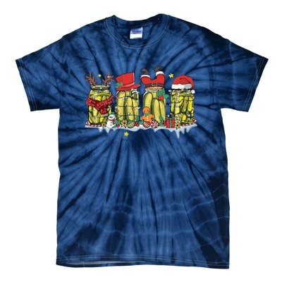 Canned Pickles Christmas Light Retro Homemade Pickle Jar Tie-Dye T-Shirt