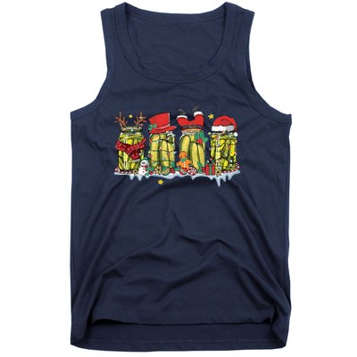 Canned Pickles Christmas Light Retro Homemade Pickle Jar Tank Top