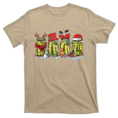 Canned Pickles Christmas Light Retro Homemade Pickle Jar T-Shirt