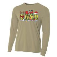 Canned Pickles Christmas Light Retro Homemade Pickle Jar Cooling Performance Long Sleeve Crew