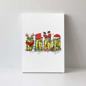 Canned Pickles Christmas Light Retro Homemade Pickle Jar Canvas