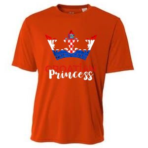 Croatian Princess Crown Croatia Croatian Flag Croatian Pride Cooling Performance Crew T-Shirt