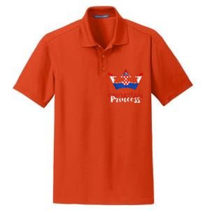 Croatian Princess Crown Croatia Croatian Flag Croatian Pride Dry Zone Grid Polo