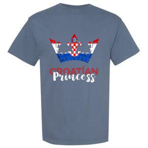 Croatian Princess Crown Croatia Croatian Flag Croatian Pride Garment-Dyed Heavyweight T-Shirt