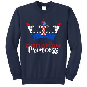 Croatian Princess Crown Croatia Croatian Flag Croatian Pride Sweatshirt