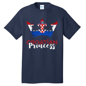 Croatian Princess Crown Croatia Croatian Flag Croatian Pride Tall T-Shirt