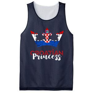 Croatian Princess Crown Croatia Croatian Flag Croatian Pride Mesh Reversible Basketball Jersey Tank