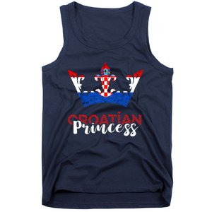 Croatian Princess Crown Croatia Croatian Flag Croatian Pride Tank Top