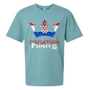 Croatian Princess Crown Croatia Croatian Flag Croatian Pride Sueded Cloud Jersey T-Shirt