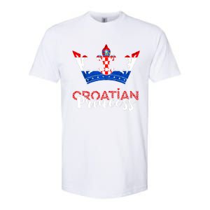 Croatian Princess Crown Croatia Croatian Flag Croatian Pride Softstyle® CVC T-Shirt