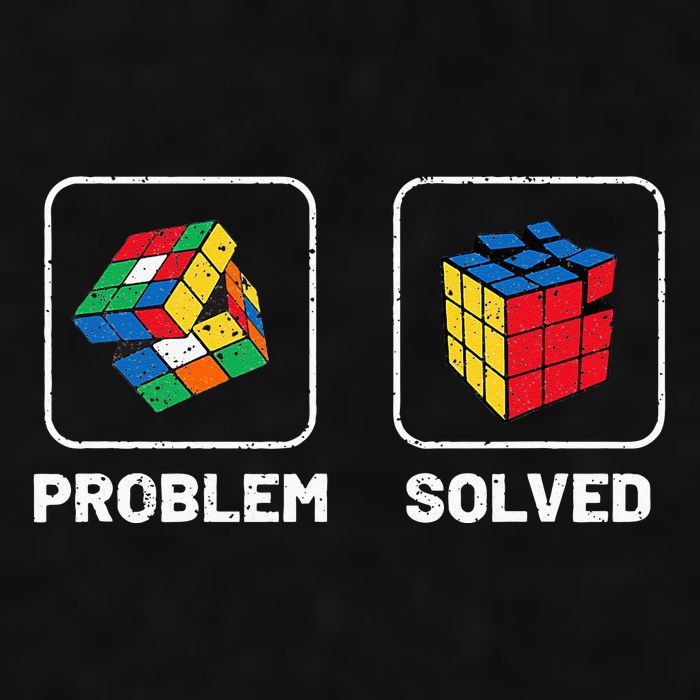 Competitive Puzzle Cube Problem Solved Speed Cubing  Ladies PosiCharge Tri-Blend Wicking Tank