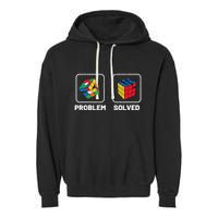 Competitive Puzzle Cube Problem Solved Speed Cubing  Garment-Dyed Fleece Hoodie