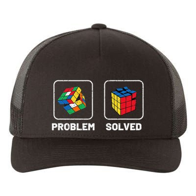 Competitive Puzzle Cube Problem Solved Speed Cubing  Yupoong Adult 5-Panel Trucker Hat