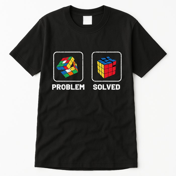 Competitive Puzzle Cube Problem Solved Speed Cubing  Tall T-Shirt