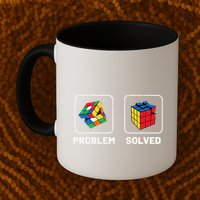 Competitive Puzzle Cube Problem Solved Speed Cubing  Mug