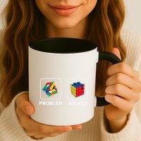 Competitive Puzzle Cube Problem Solved Speed Cubing  Mug