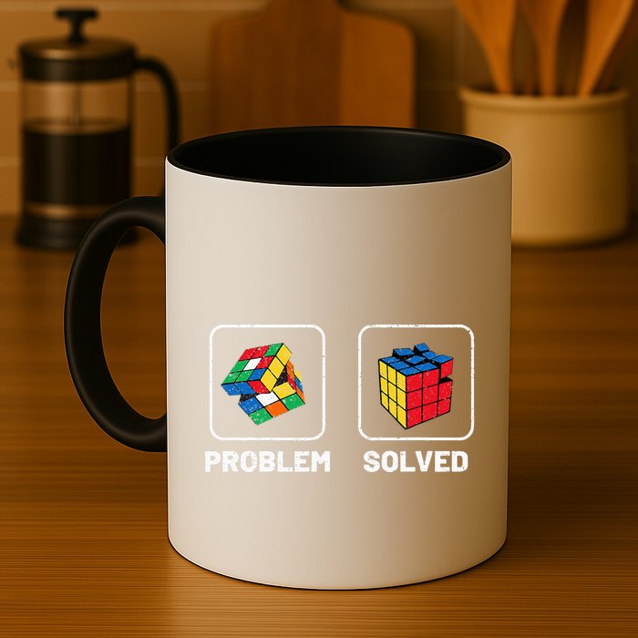 Competitive Puzzle Cube Problem Solved Speed Cubing  Mug