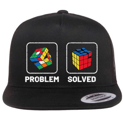 Competitive Puzzle Cube Problem Solved Speed Cubing  Flatbill Hat
