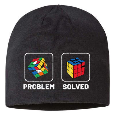 Competitive Puzzle Cube Problem Solved Speed Cubing  Sustainable Beanie