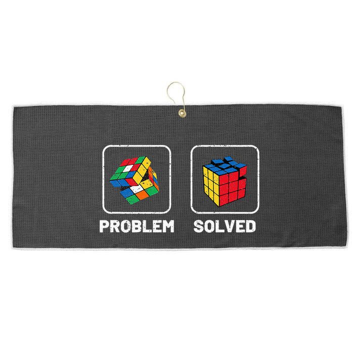 Competitive Puzzle Cube Problem Solved Speed Cubing  Large Microfiber Waffle Golf Towel