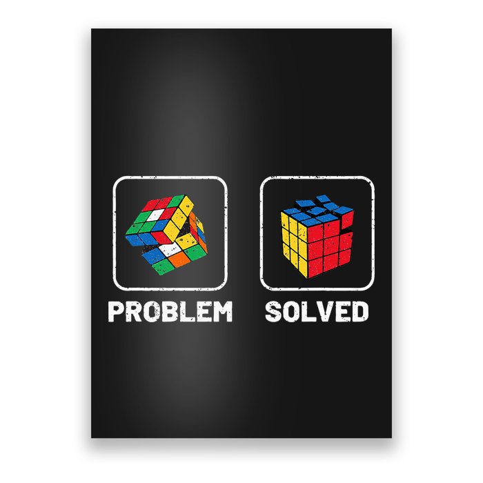 Competitive Puzzle Cube Problem Solved Speed Cubing  Poster