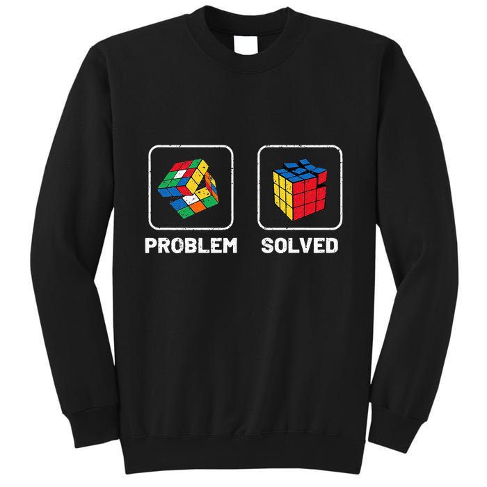 Competitive Puzzle Cube Problem Solved Speed Cubing  Tall Sweatshirt
