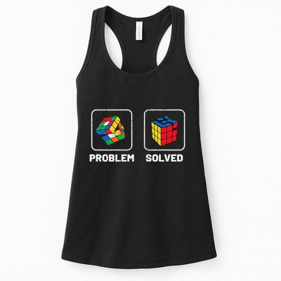 Competitive Puzzle Cube Problem Solved Speed Cubing  Womens Tank Top
