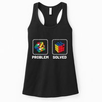 Competitive Puzzle Cube Problem Solved Speed Cubing  Womens Tank Top