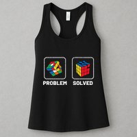 Competitive Puzzle Cube Problem Solved Speed Cubing  Womens Tank Top