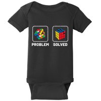 Competitive Puzzle Cube Problem Solved Speed Cubing  Baby Bodysuit