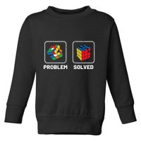 Competitive Puzzle Cube Problem Solved Speed Cubing  Toddler Sweatshirt