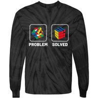 Competitive Puzzle Cube Problem Solved Speed Cubing  Tie-Dye Long Sleeve Shirt